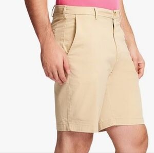 NWT IZOD Men's Saltwater 10.5" Flat Front Chino Short Size 48 Khaki